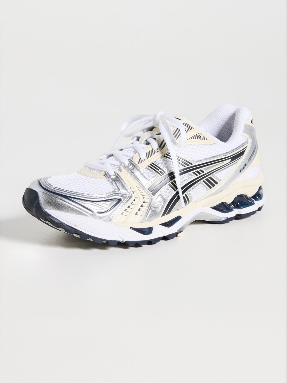 ASICS Gel-Kayano 14 Sneakers Women's Athletic Running Shoe White/Midnight 5.5